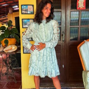 Vestido verde água – Simplee – tam G