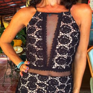 Vestido preto de renda – Ave Rara – tam 40