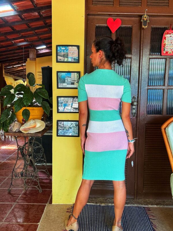 Vestido de tricô com clores claras - Mariaa Tricot - tam M - Image 3