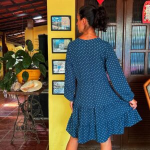 Vestido poá azul – Cossio – tam G