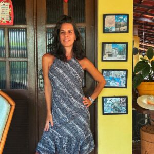 Vestido cinza estampado – M.Officer – tam P