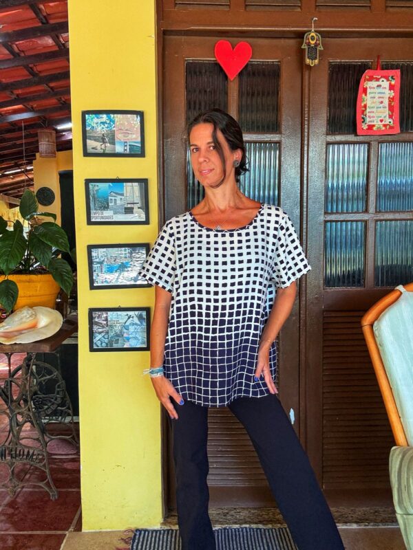 Camisa estampada com quadrados - Camerata - tam G - Image 4