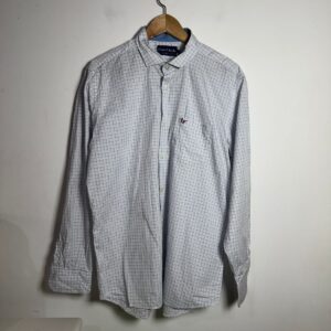 Camisa social quadriculada azul – Polo Style – tam G