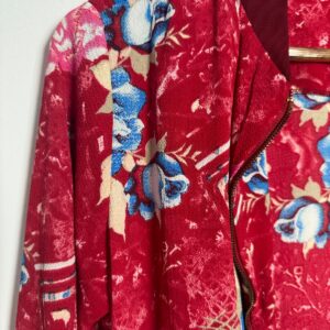 Casaco vermelho estampado – Leticia – tam 38