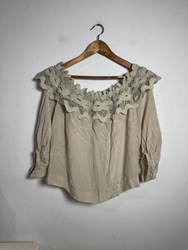 Camisa nude com detalhes - Hit - tam PP
