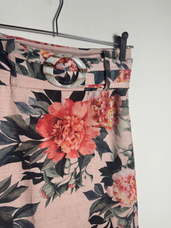 Saia rosa com estampa de flores - Olam - tam M - Image 4