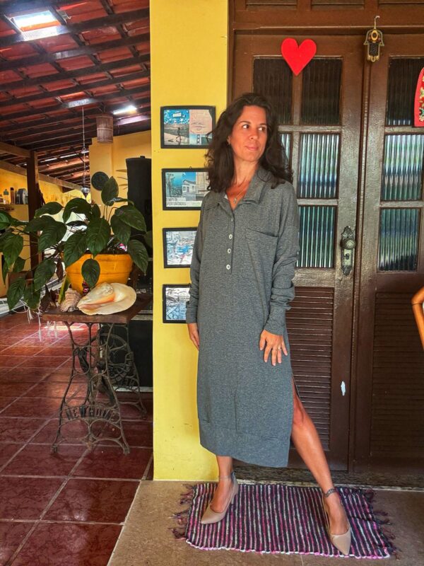 Vestido cinza - Viva vest - tam G - Image 5