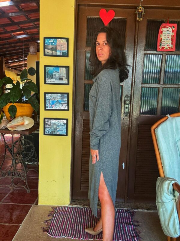 Vestido cinza - Viva vest - tam G - Image 3