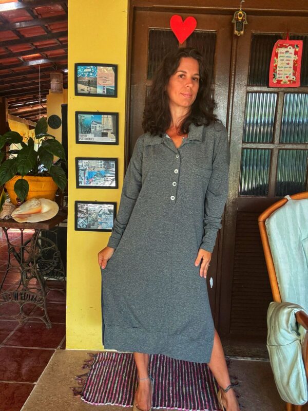 Vestido cinza - Viva vest - tam G