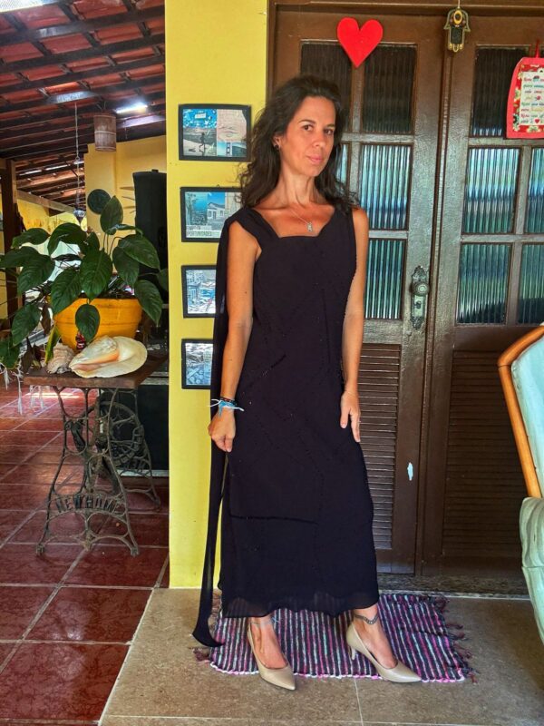 Vestido preto com miçangas - Tania Pedreira - tam P - Image 6