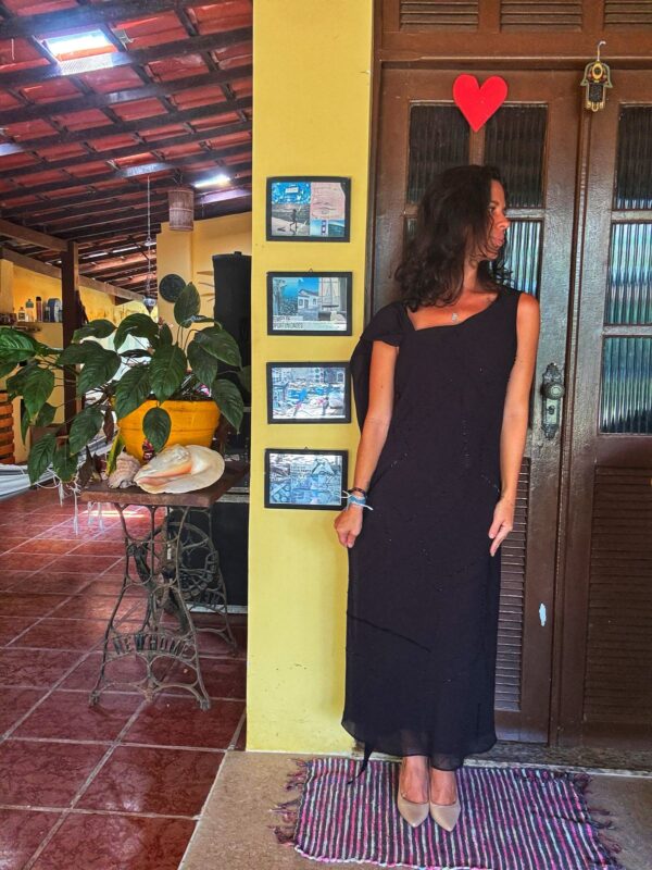 Vestido preto com miçangas - Tania Pedreira - tam P - Image 5