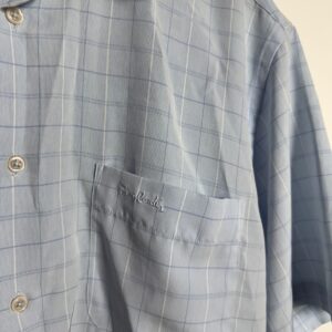 Camisa quadriculada azul claro – Pierre Cardin – tam G
