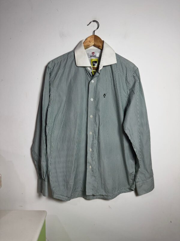 Camisa social verde listrada - Kitsch - tam G