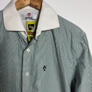 Camisa social verde listrada – Kitsch – tam G