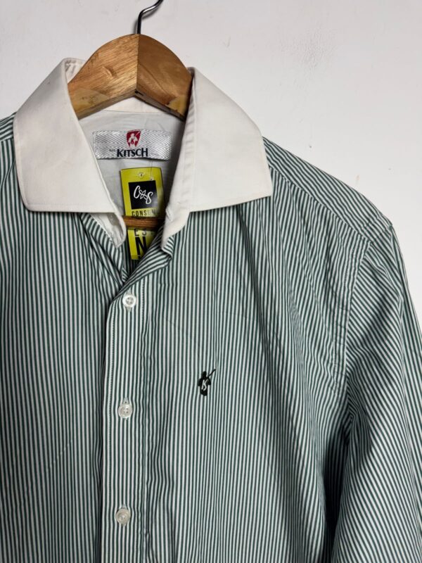 Camisa social verde listrada - Kitsch - tam G - Image 2