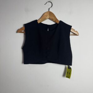 Cropped preto – Frida flor – tam M