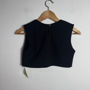 Cropped preto – Frida flor – tam M