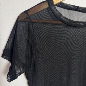Camisa preta com transparencia – tam G