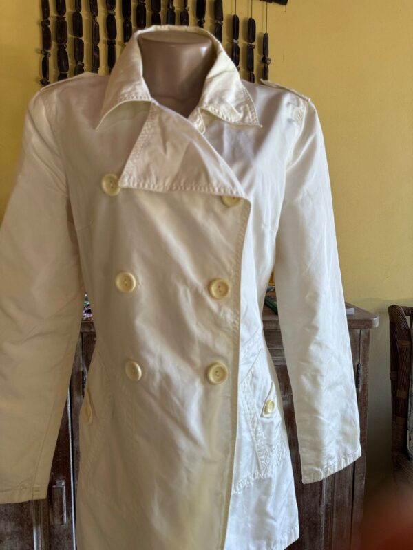 Casaco trench coat branco gelo - Zara - tam M - Image 9