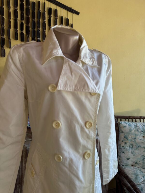 Casaco trench coat branco gelo - Zara - tam M - Image 8