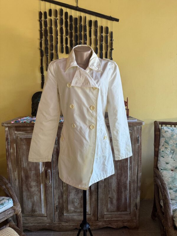 Casaco trench coat branco gelo - Zara - tam M - Image 7