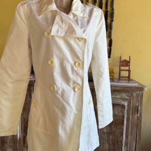 Casaco trench coat branco gelo – Zara – tam M