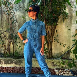 Macacão jeans – Usoassim – tam P