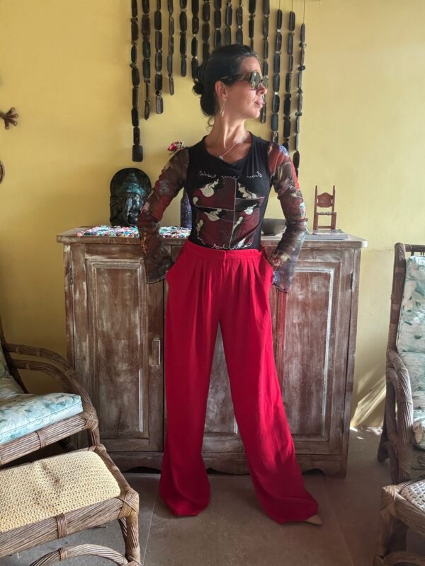 Calça pantalona vermelha - Siberian - tam 38
