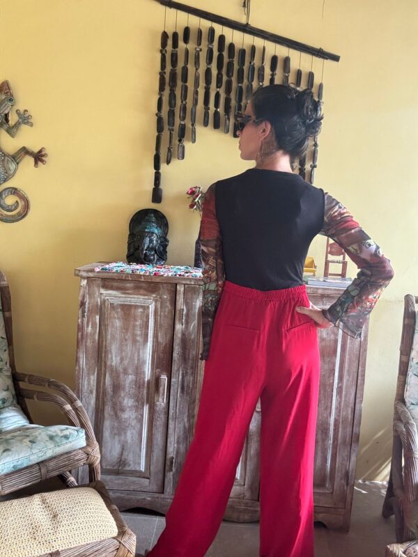Calça pantalona vermelha - Siberian - tam 38 - Image 3