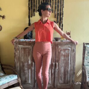 Calça skinny rosa – LC shoes – tam M