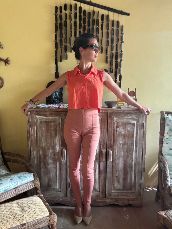 Blusa laranja sem manga - For You - tam M - Image 4