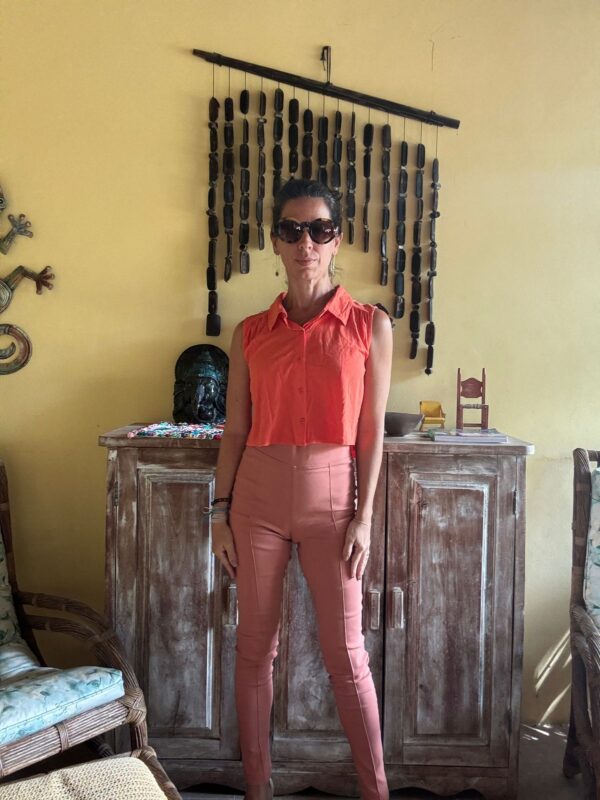 Blusa laranja sem manga - For You - tam M - Image 3