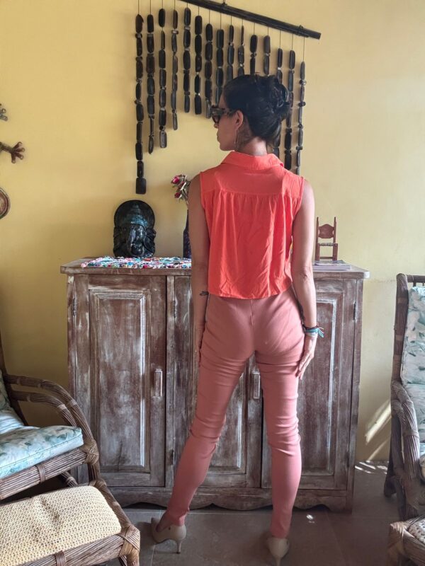 Blusa laranja sem manga - For You - tam M - Image 2