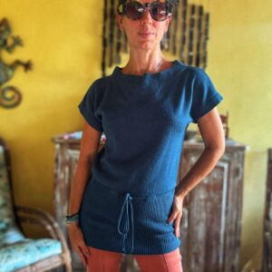 Blusa azul marinho de tricô – Miss H – tam 38