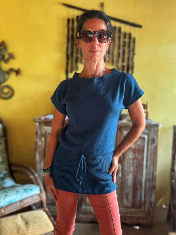 Blusa azul marinho de tricô - Miss H - tam 38