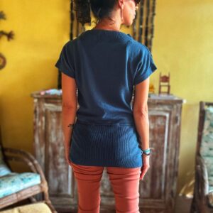 Blusa azul marinho de tricô – Miss H – tam 38