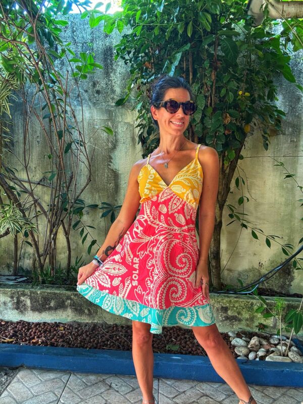 Vestido colorido - Liz - tam M *NOVO*