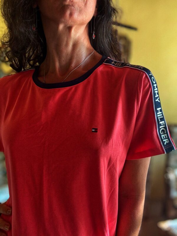 Vestido coral com detalhes - Tommy Hilfiger - tam G *NOVO* - Image 3