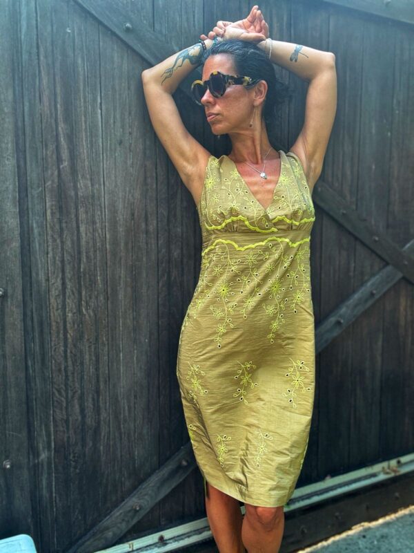 Vestido estampa bordado floral - Fanny Youtsela - tam P - *NOVO* - Image 4
