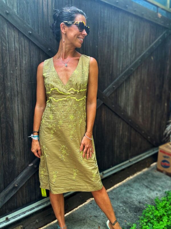 Vestido estampa bordado floral - Fanny Youtsela - tam P - *NOVO*