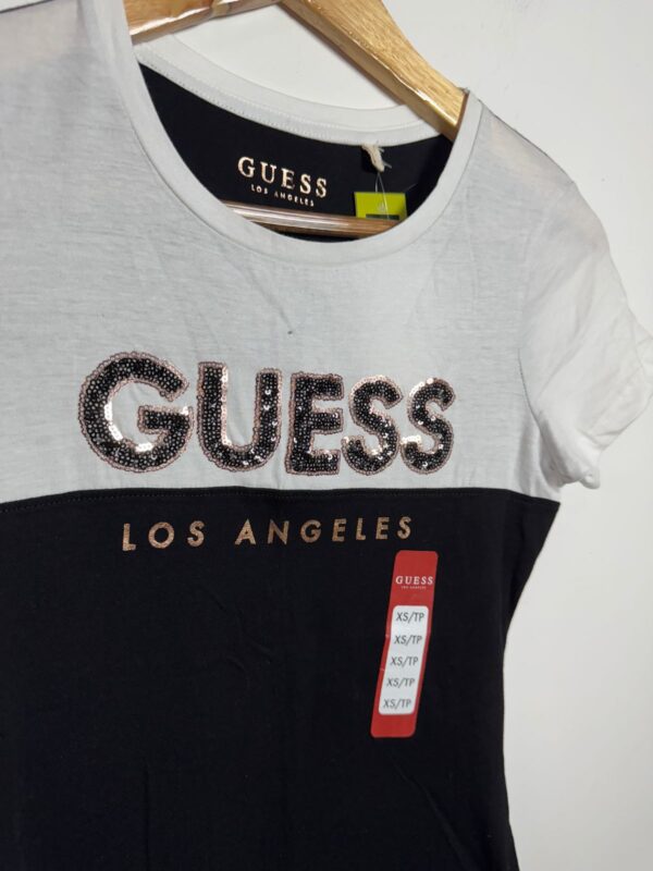 Blusa preta e branca - Guess - tam P *NOVO* - Image 5