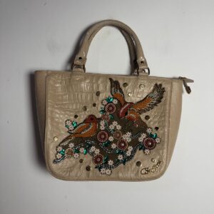 Bolsa com pássaros bordados – Carmen Steffens