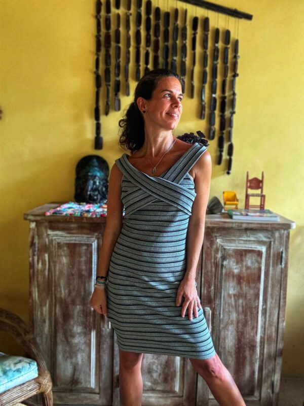 Vestido listrado cinza e preto - Pool - tam M - Image 6