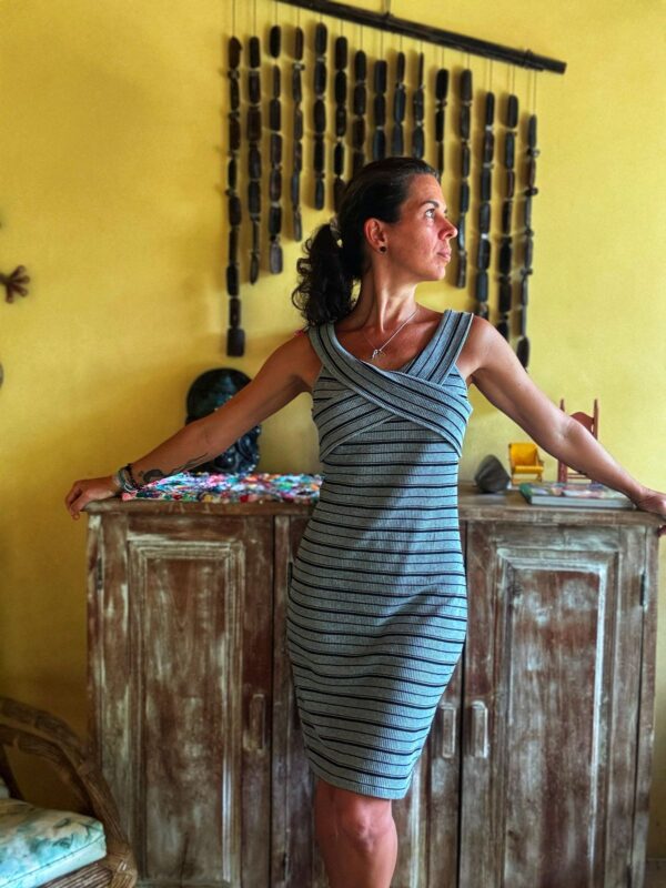 Vestido listrado cinza e preto - Pool - tam M - Image 4