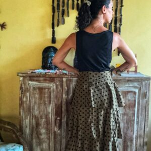 Saia poá verde musgo – Chiclé – tam M