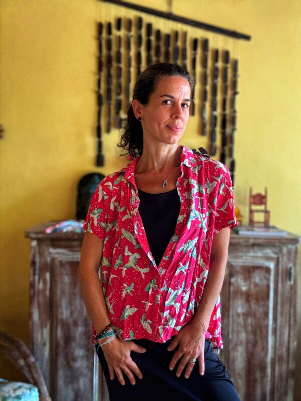 Camisa rosa estampa de pássaros - Hering - tam G - Image 2