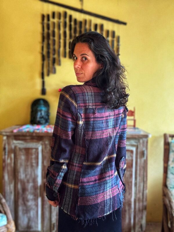 Casaco / camisa de manga comprida xadrez estilo grunge - Bobstore - tam P - Image 3