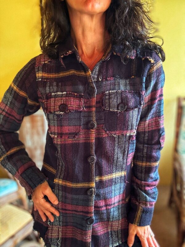 Casaco / camisa de manga comprida xadrez estilo grunge - Bobstore - tam P - Image 6