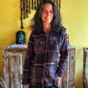 Casaco / camisa de manga comprida xadrez estilo grunge – Bobstore – tam P