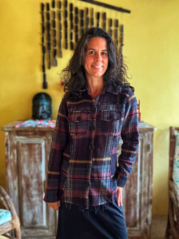 Casaco / camisa de manga comprida xadrez estilo grunge - Bobstore - tam P